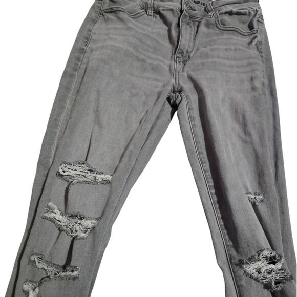 American Eagle Grey Wash Hi-Rise Jegging - Picture 2 of 6